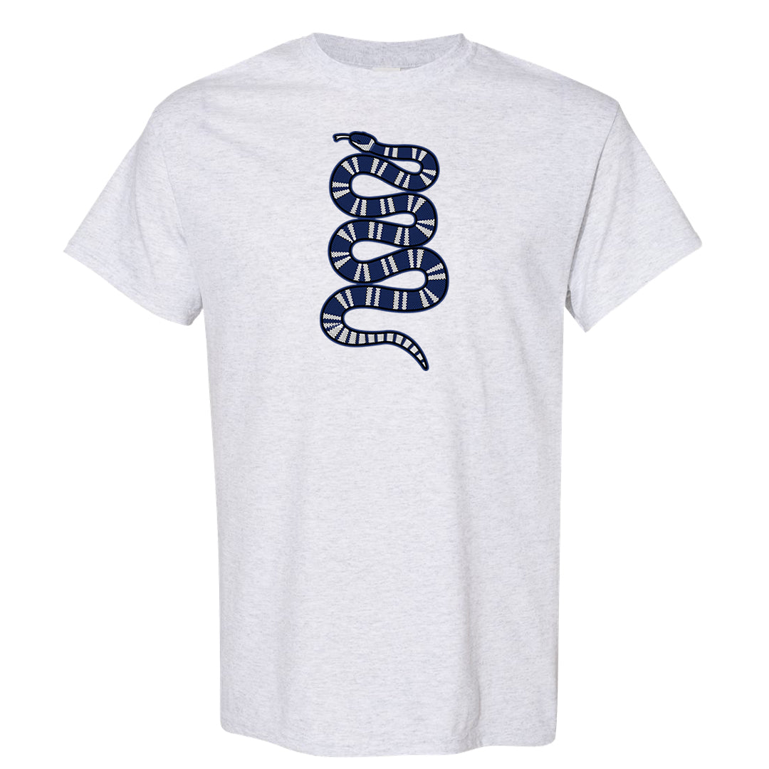 French Blue 13s T Shirt | Coiled Snake, Ash