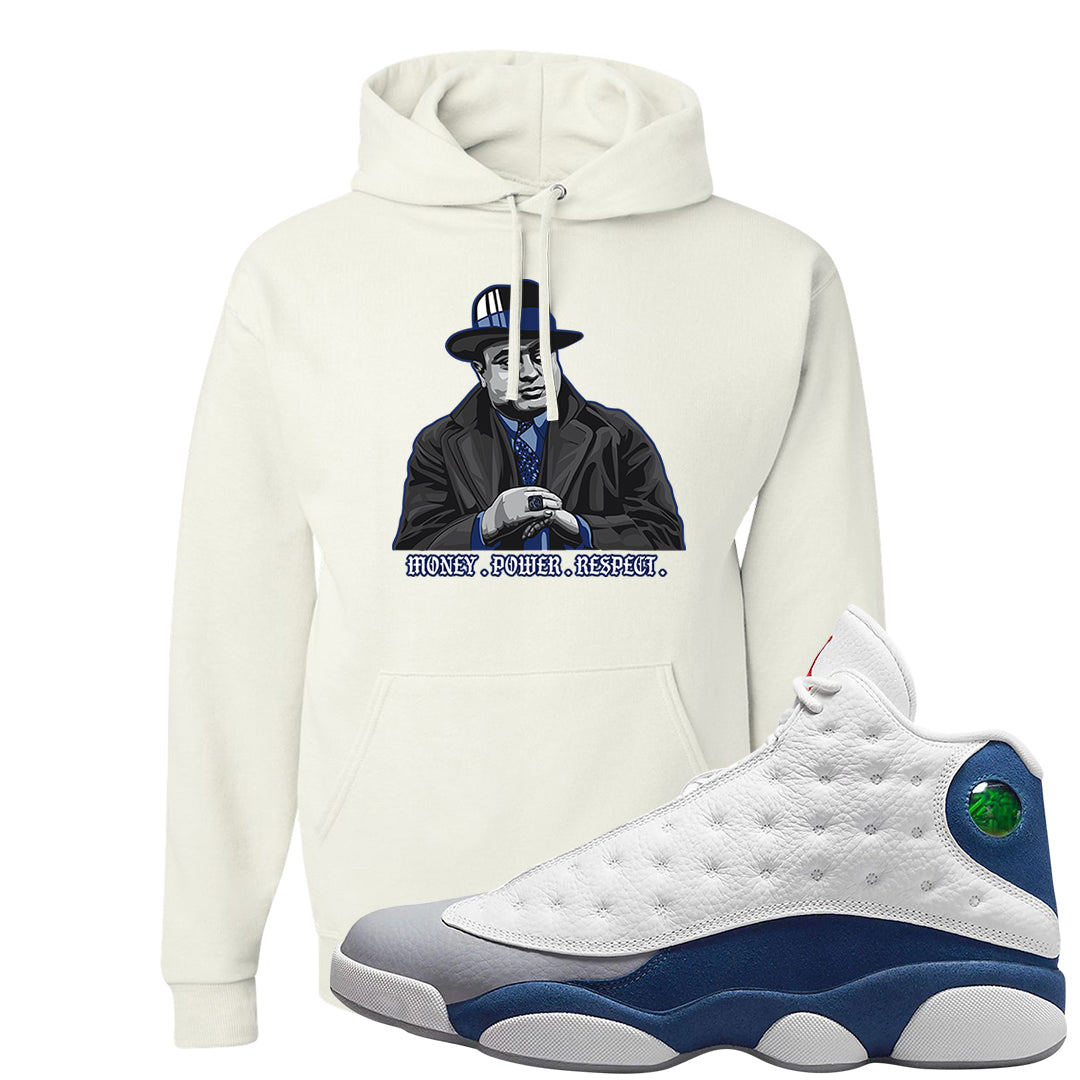 French Blue 13s Hoodie | Capone Illustration, White