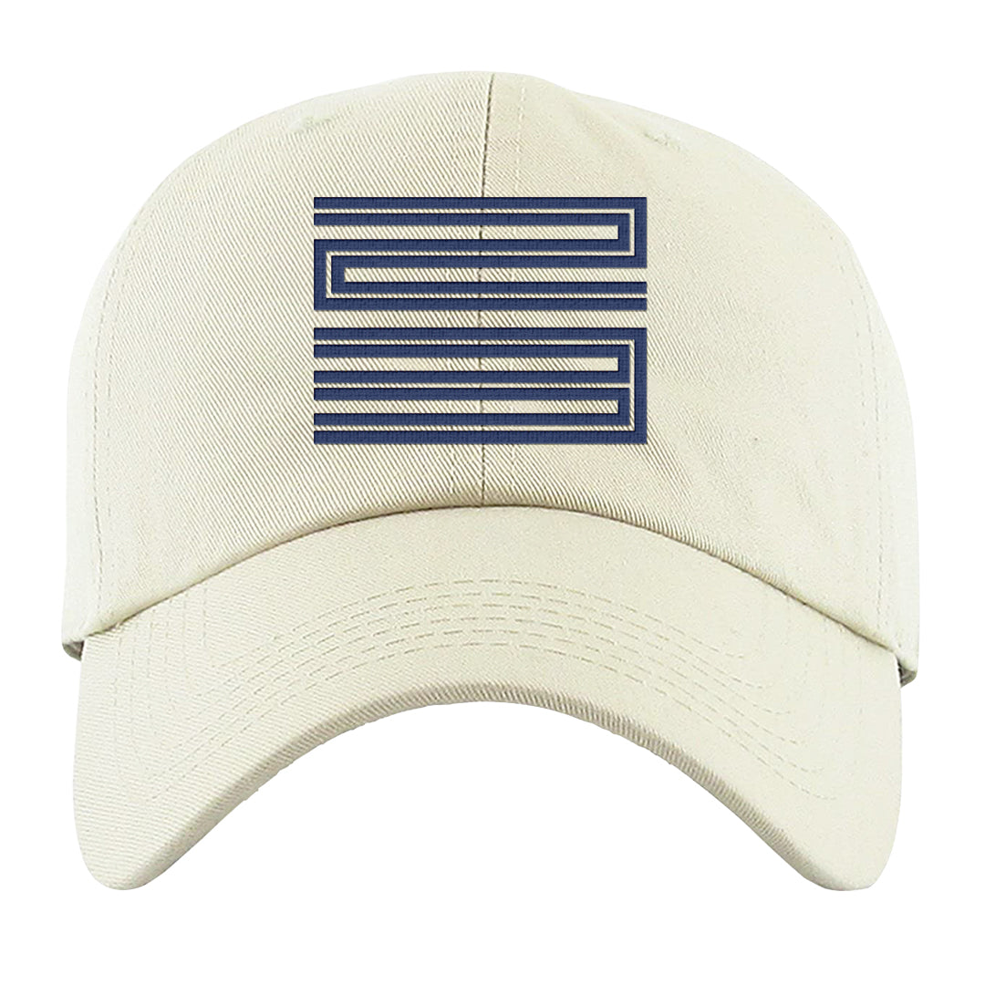French Blue 13s Dad Hat | Double Line 23, White
