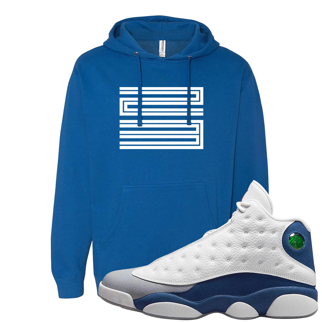 French Blue 13s Hoodie | Double Line 23, Royal