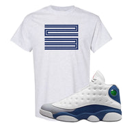 French Blue 13s T Shirt | Double Line 23, Ash