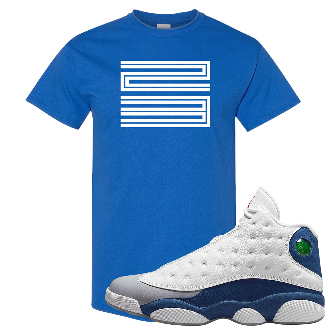 French Blue 13s T Shirt | Double Line 23, Royal