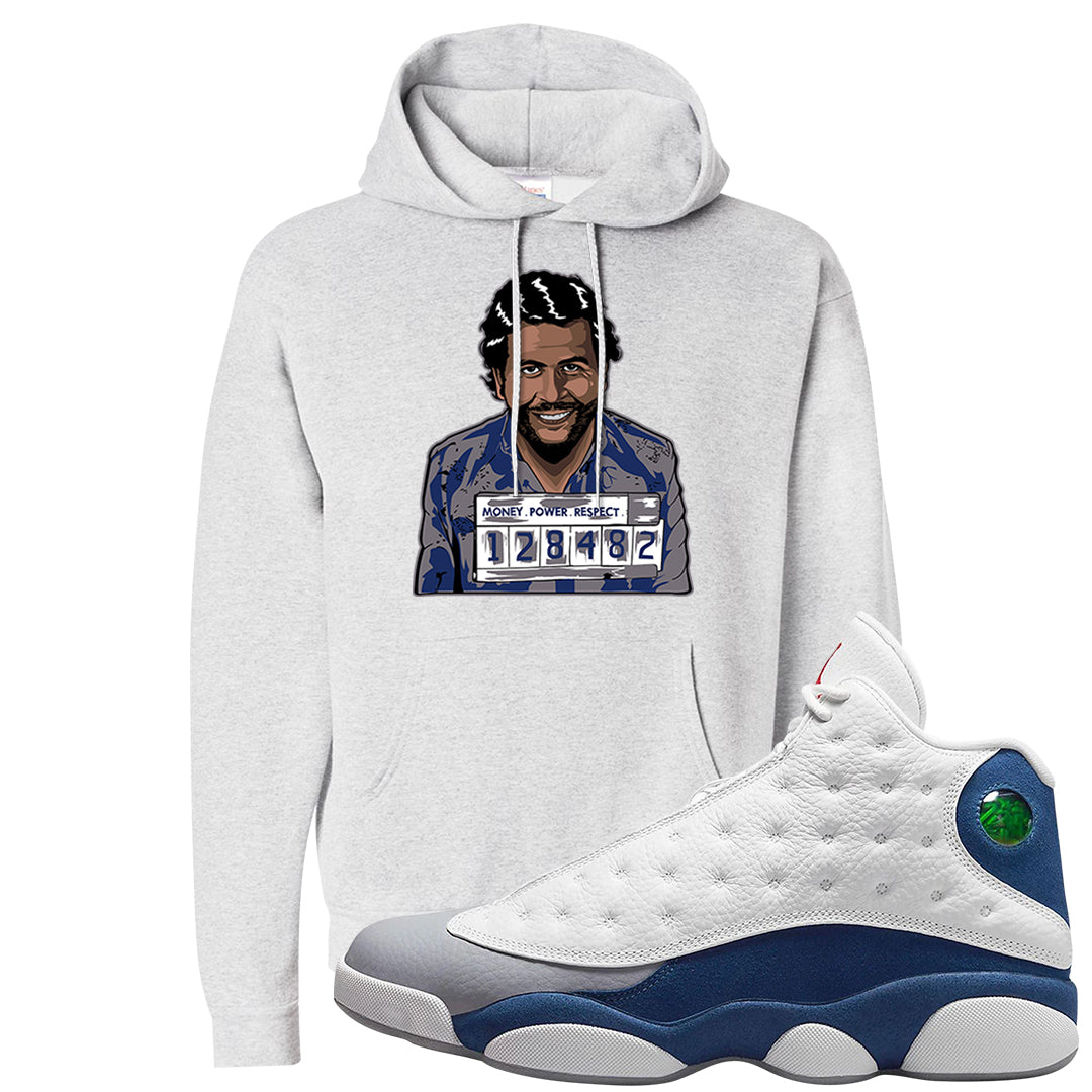 French Blue 13s Hoodie | Escobar Illustration, Ash