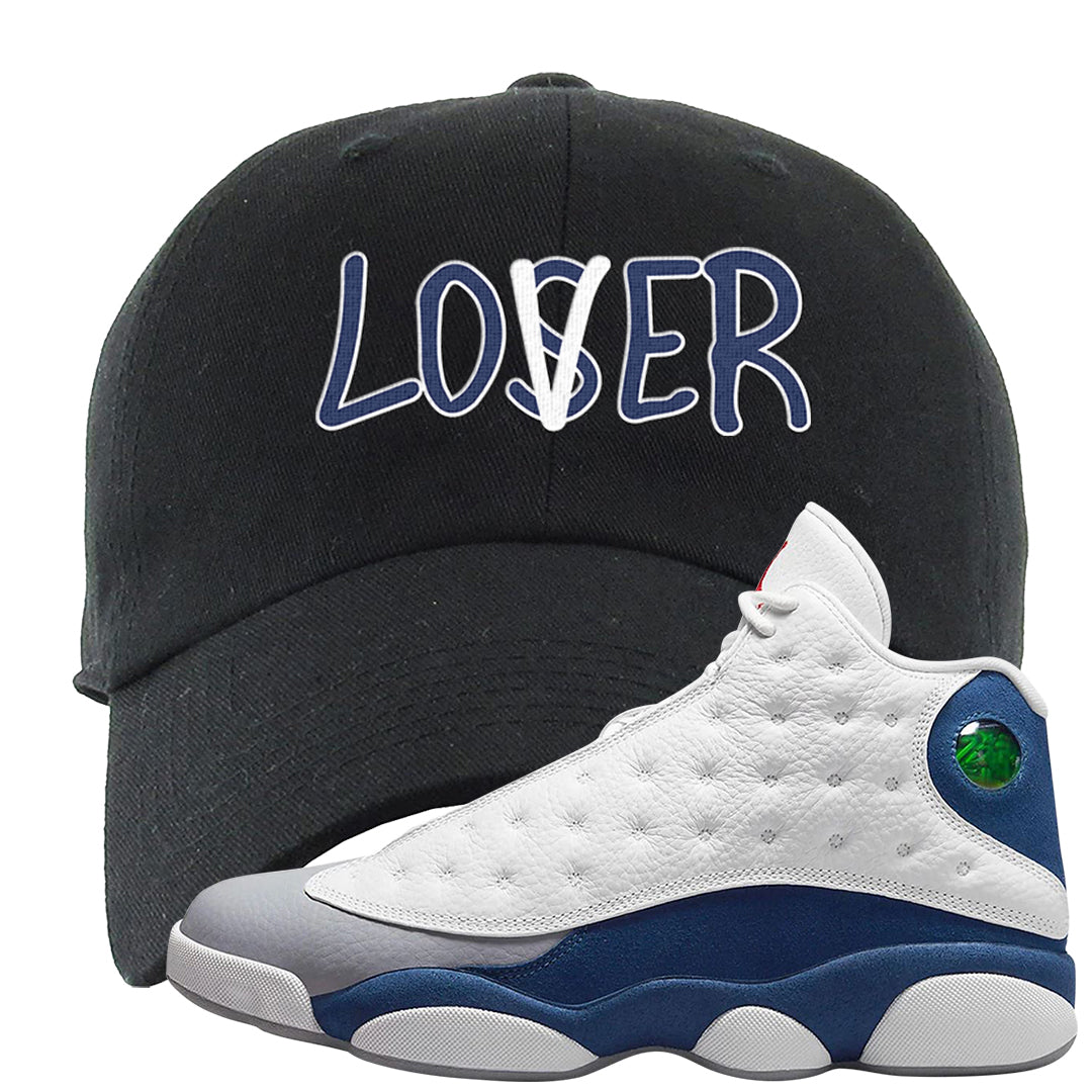 French Blue 13s Dad Hat | Lover, Black