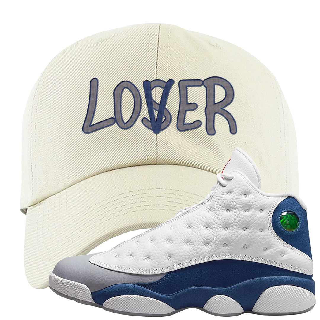 French Blue 13s Dad Hat | Lover, White
