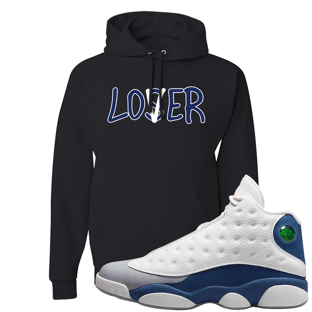 French Blue 13s Hoodie | Lover, Black