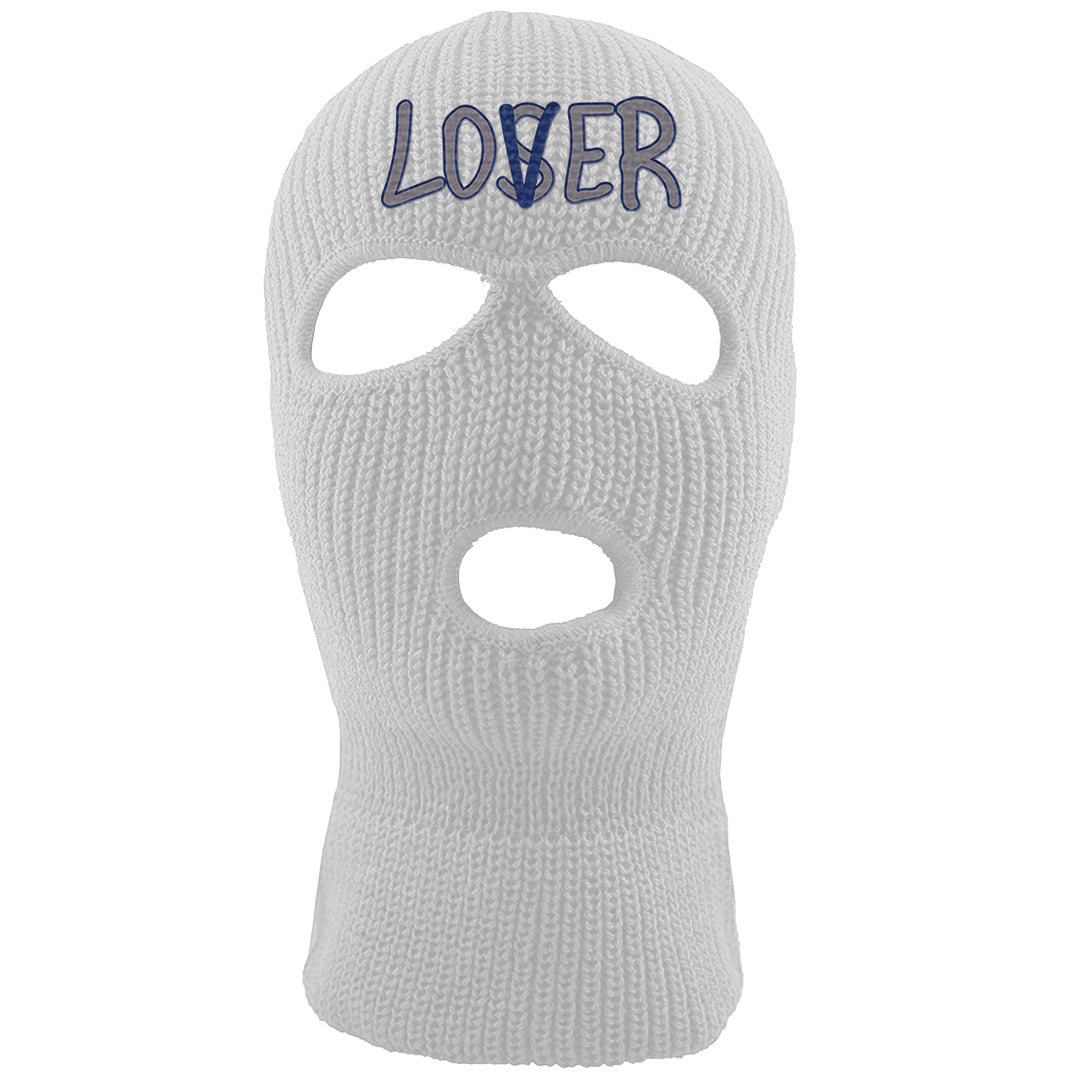 French Blue 13s Ski Mask | Lover, White