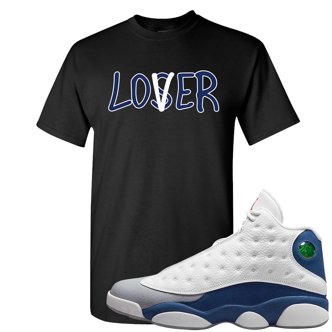 French Blue 13s T Shirt | Lover, Black