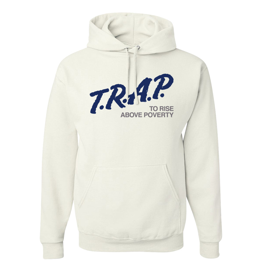 French Blue 13s Hoodie | Trap To Rise Above Poverty, White