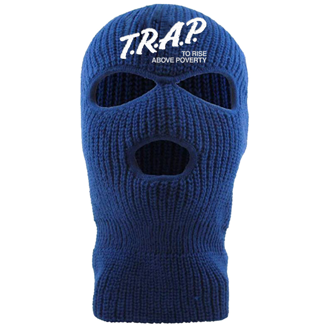 French Blue 13s Ski Mask | Trap To Rise Above Poverty, Royal Blue