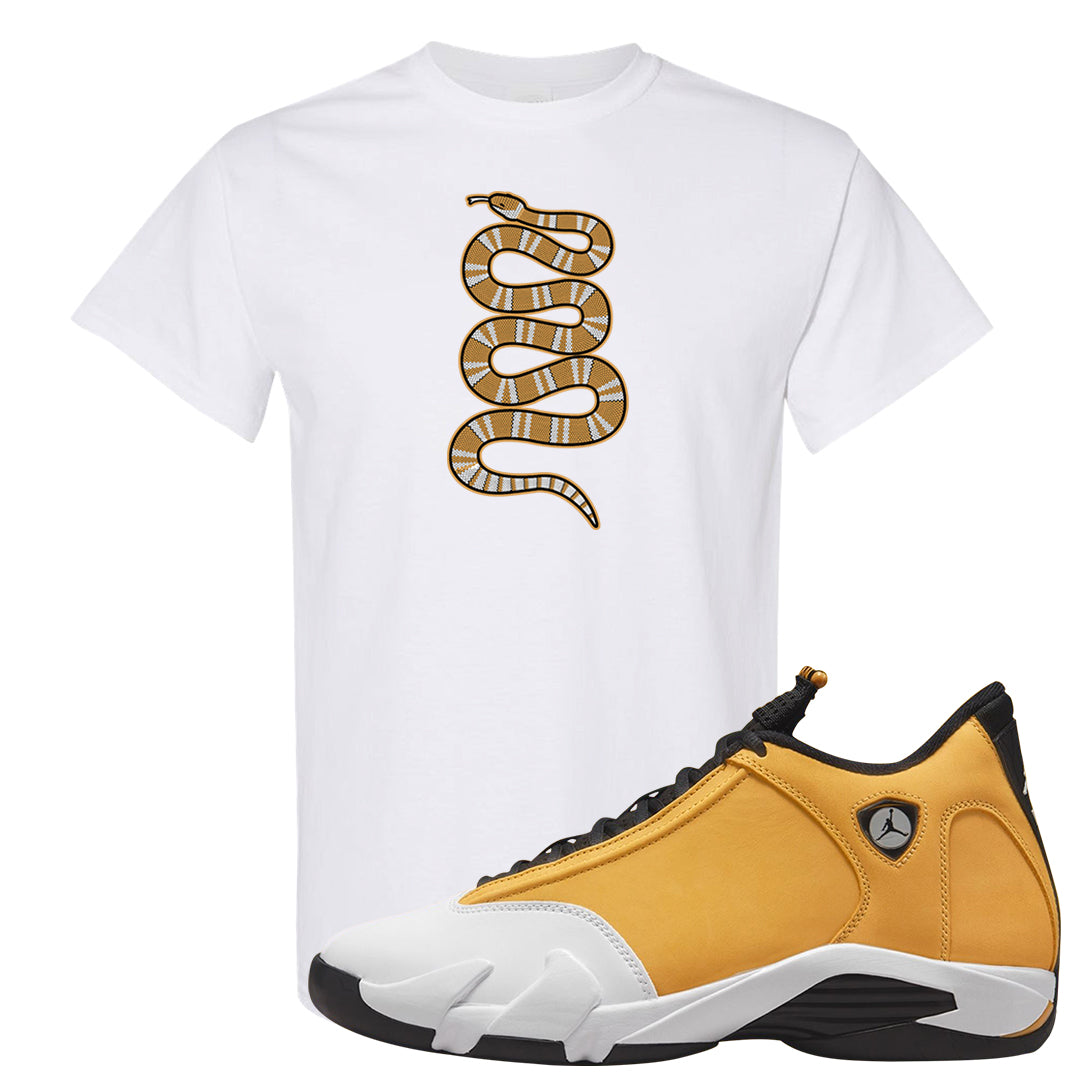 Ginger 14s T Shirt | Coiled Snake, White
