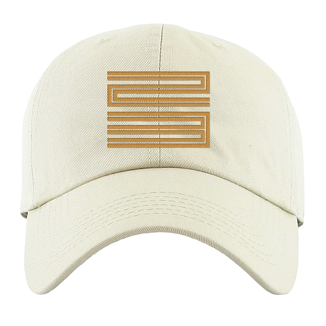 Ginger 14s Dad Hat | Double Line 23, White