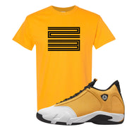 Ginger 14s T Shirt | Double Line 23, Gold