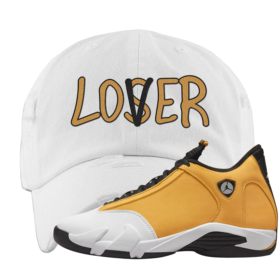 Ginger 14s Distressed Dad Hat | Lover, White
