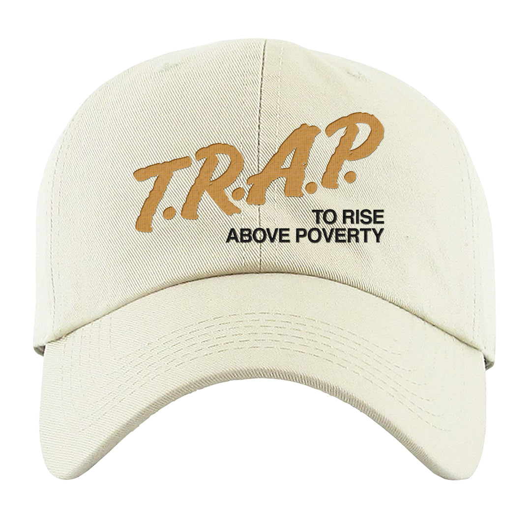 Ginger 14s Dad Hat | Trap To Rise Above Poverty, White
