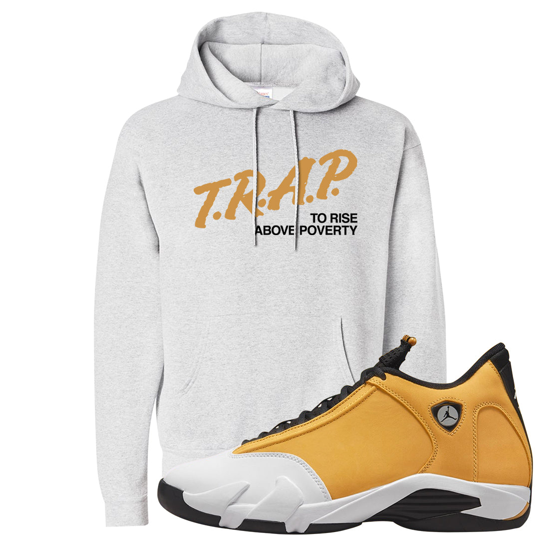 Ginger 14s Hoodie | Trap To Rise Above Poverty, Ash