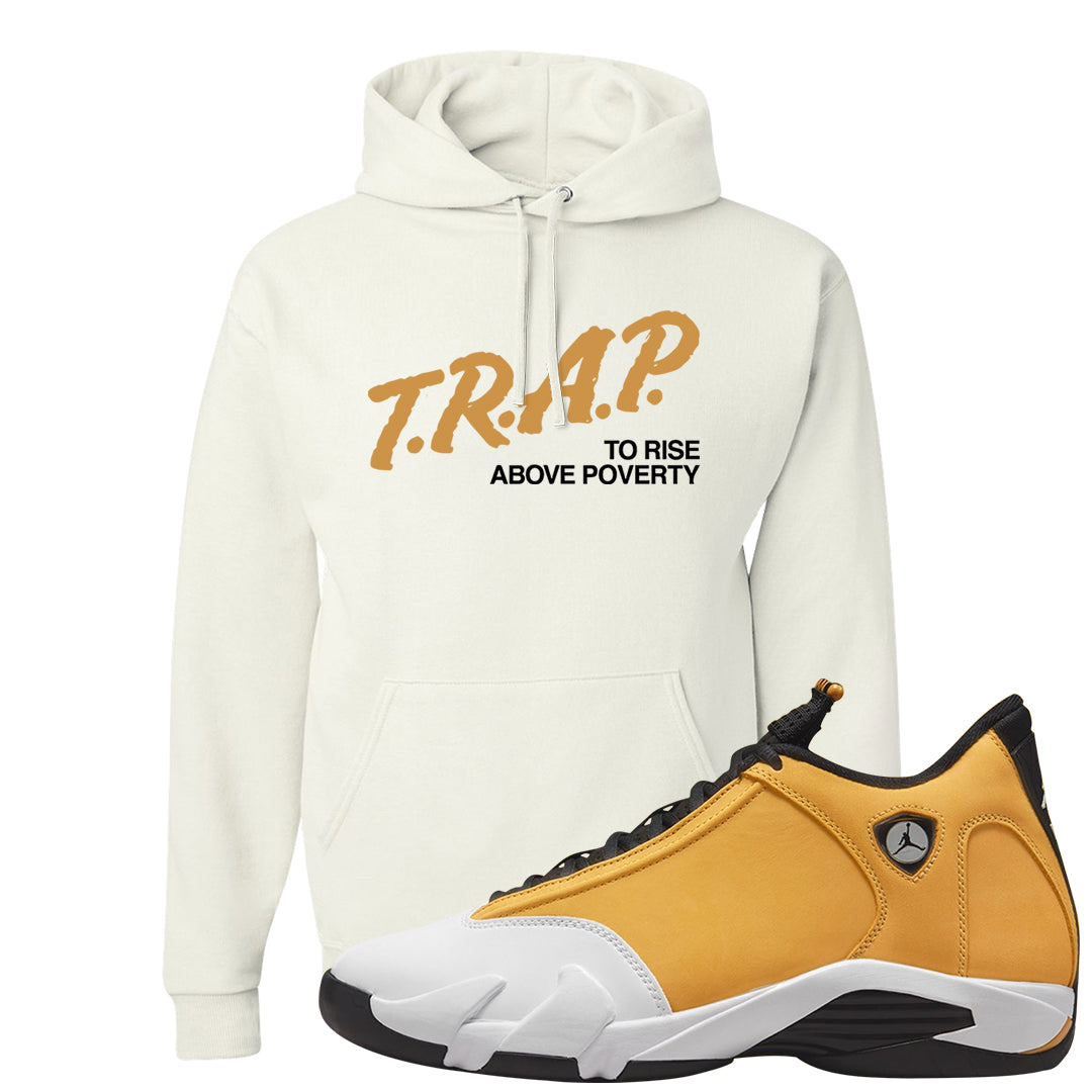 Ginger 14s Hoodie | Trap To Rise Above Poverty, White