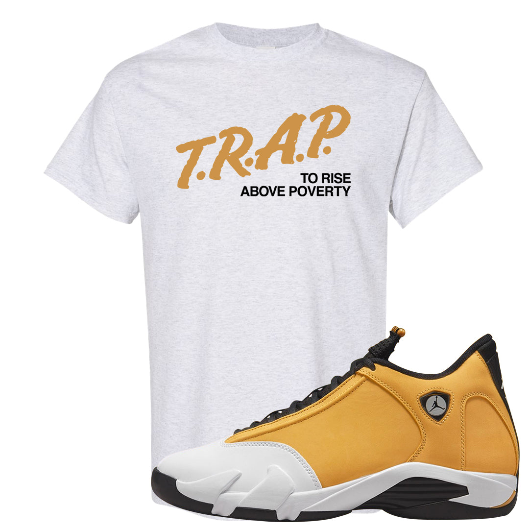 Ginger 14s T Shirt | Trap To Rise Above Poverty, Ash