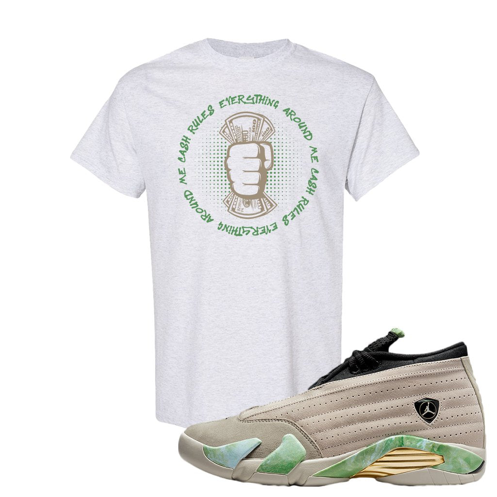 Fortune Low 14s T Shirt | Cash Rules Everything Around Me, Ash