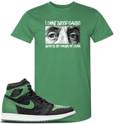 Jordan 1 Retro High OG Pine Green Gym Sneaker Kelly Green T Shirt | Tees to match Air Jordan 1 Retro High OG Pine Green Gym Shoes | Franklin Eyes