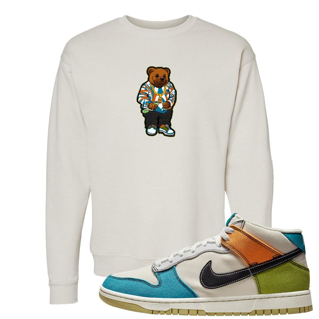 Pale Ivory Dunk Mid Crewneck Sweatshirt | Sweater Bear, Sand
