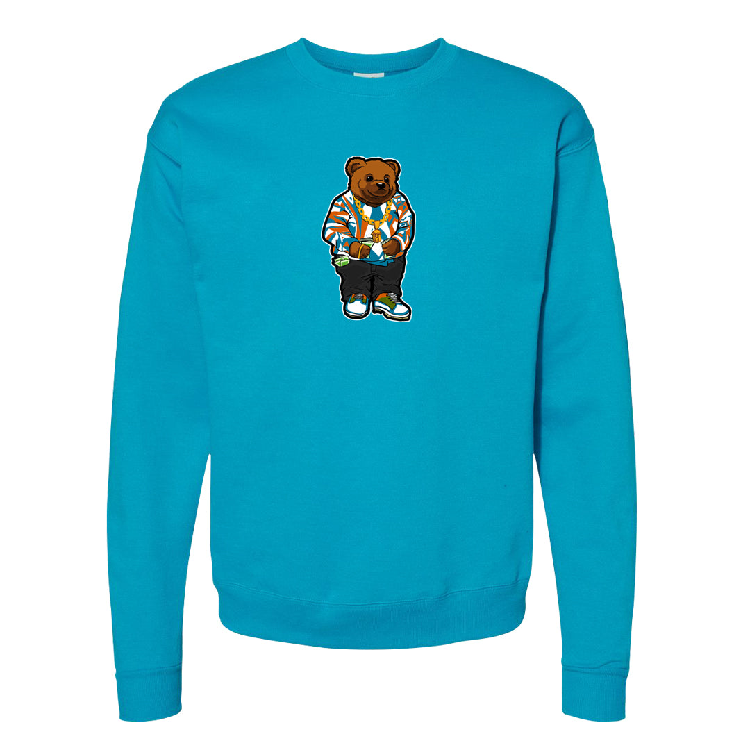 Pale Ivory Dunk Mid Crewneck Sweatshirt | Sweater Bear, Teal