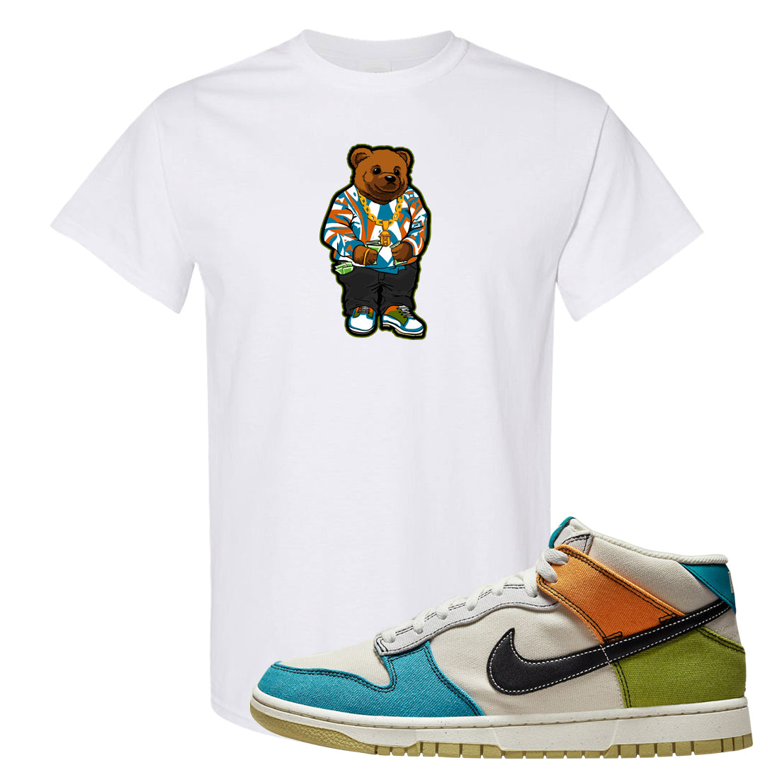 Pale Ivory Dunk Mid T Shirt | Sweater Bear, White