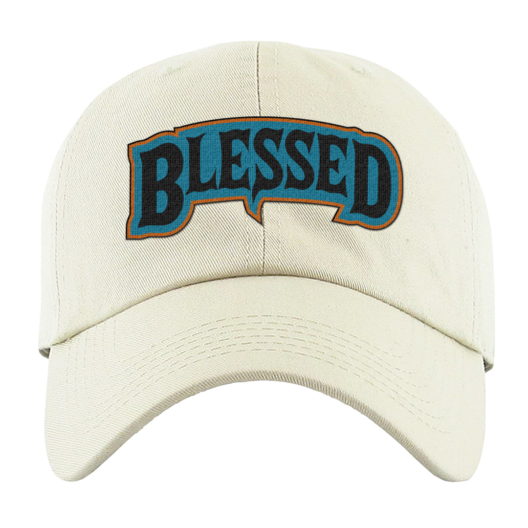 Pale Ivory Dunk Mid Dad Hat | Blessed Arch, White