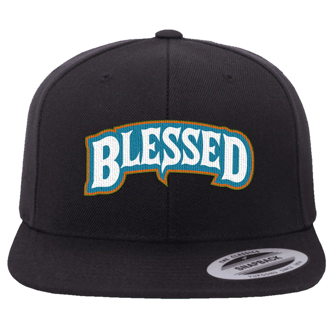 Pale Ivory Dunk Mid Snapback Hat | Blessed Arch, Black
