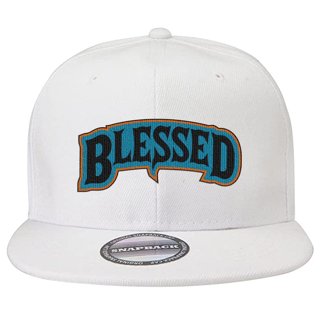 Pale Ivory Dunk Mid Snapback Hat | Blessed Arch, White