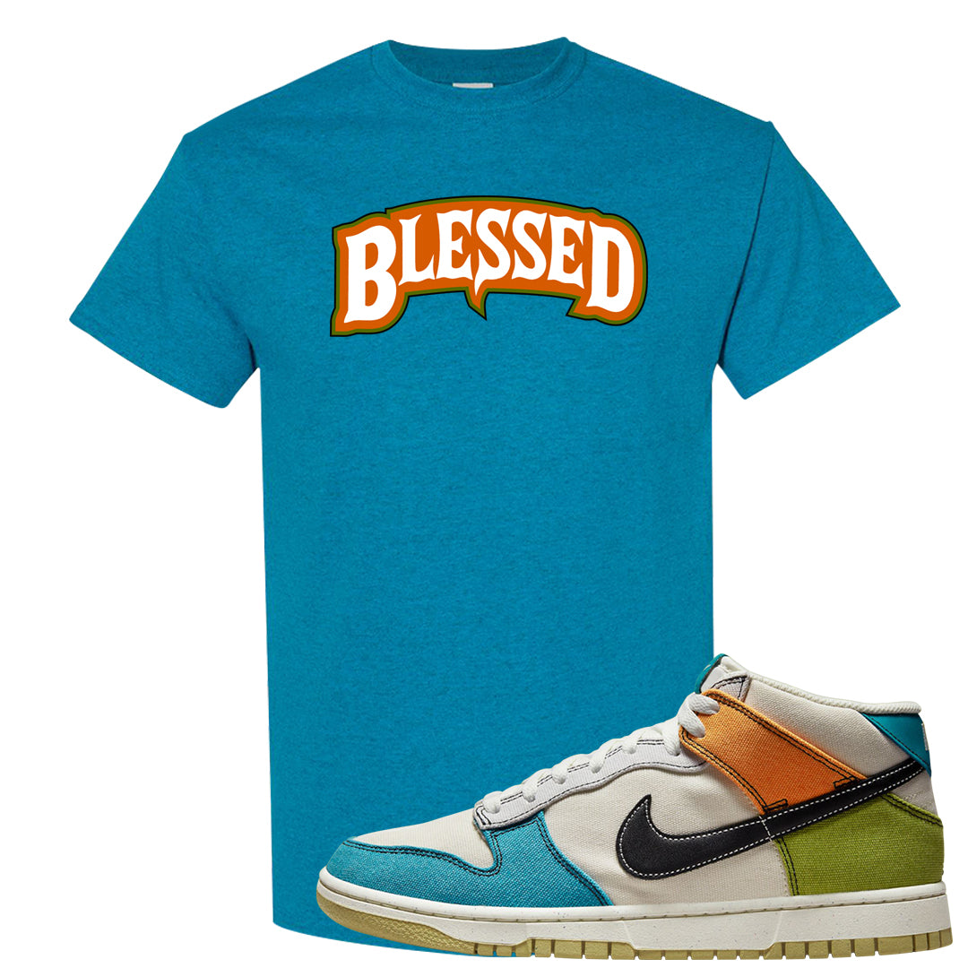 Pale Ivory Dunk Mid T Shirt | Blessed Arch, Antique Jade Dome