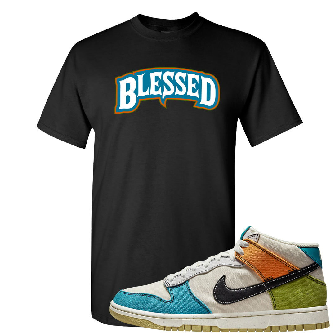 Pale Ivory Dunk Mid T Shirt | Blessed Arch, Black