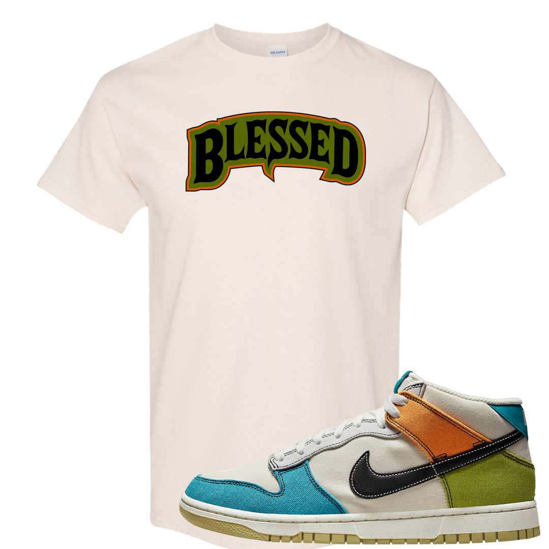 Pale Ivory Dunk Mid T Shirt | Blessed Arch, Natural