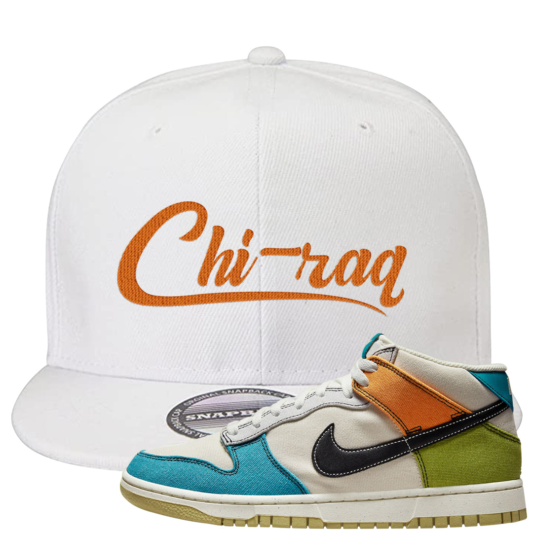 Pale Ivory Dunk Mid Snapback Hat | Chiraq, White