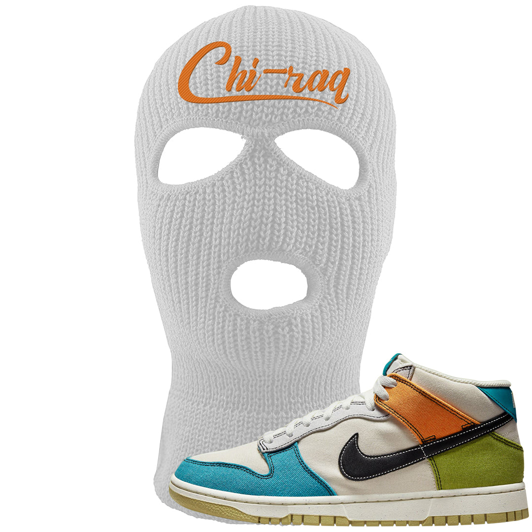 Pale Ivory Dunk Mid Ski Mask | Chiraq, White