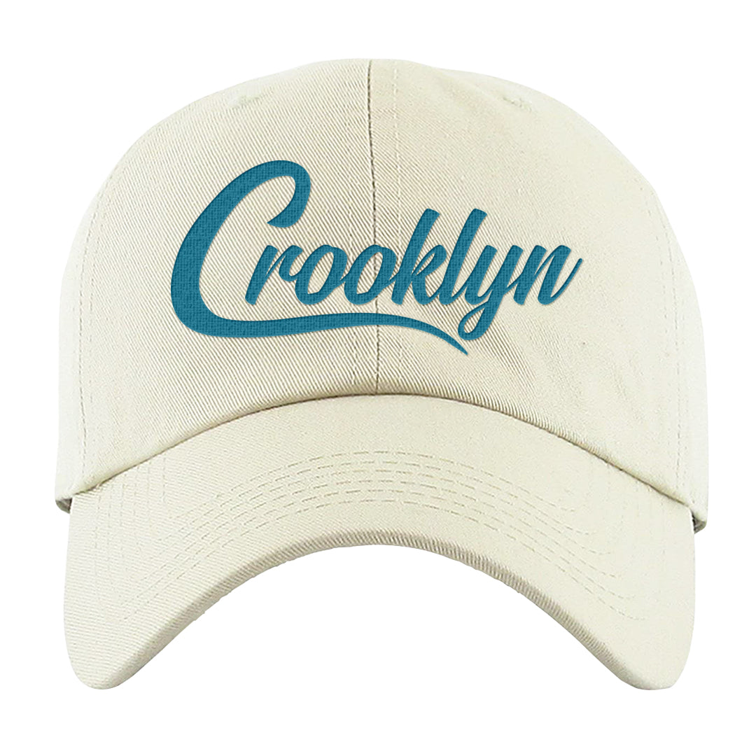 Pale Ivory Dunk Mid Dad Hat | Crooklyn, White
