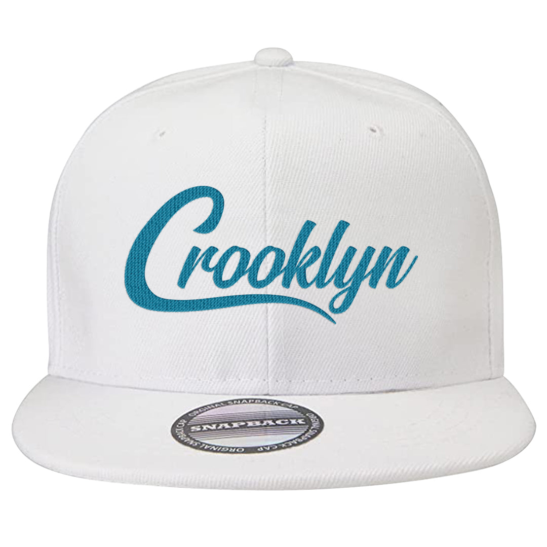 Pale Ivory Dunk Mid Snapback Hat | Crooklyn, White