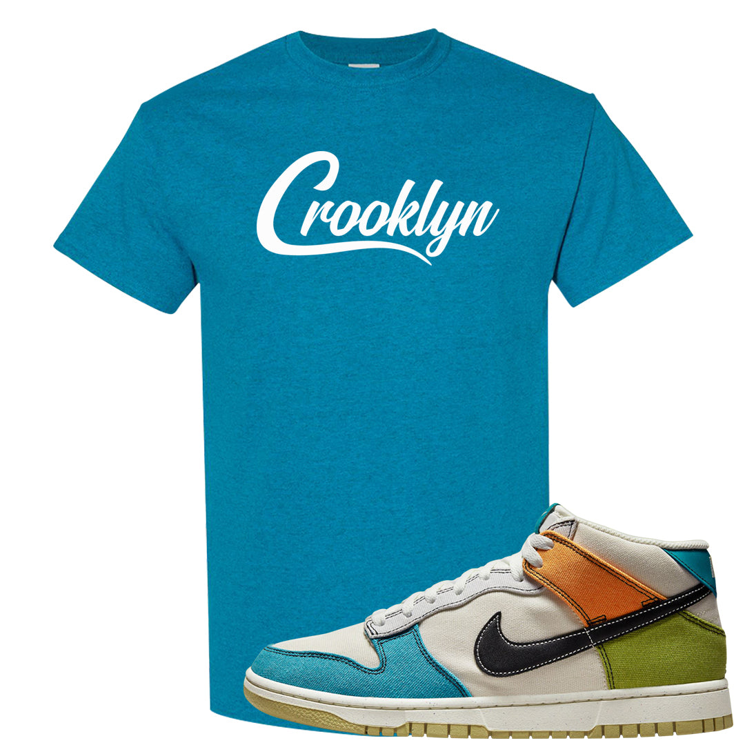 Pale Ivory Dunk Mid T Shirt | Crooklyn, Antique Jade Dome
