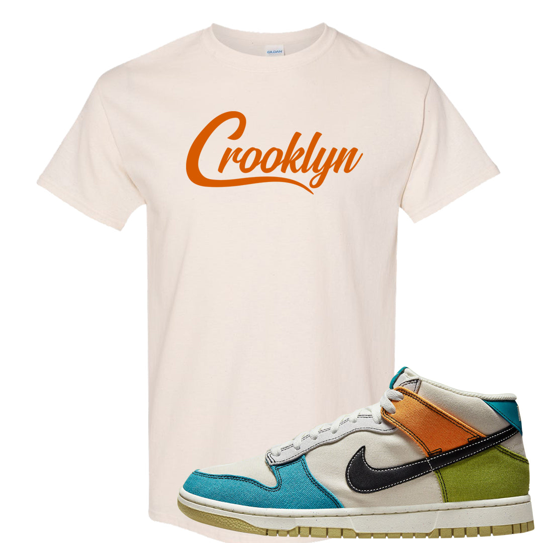 Pale Ivory Dunk Mid T Shirt | Crooklyn, Natural