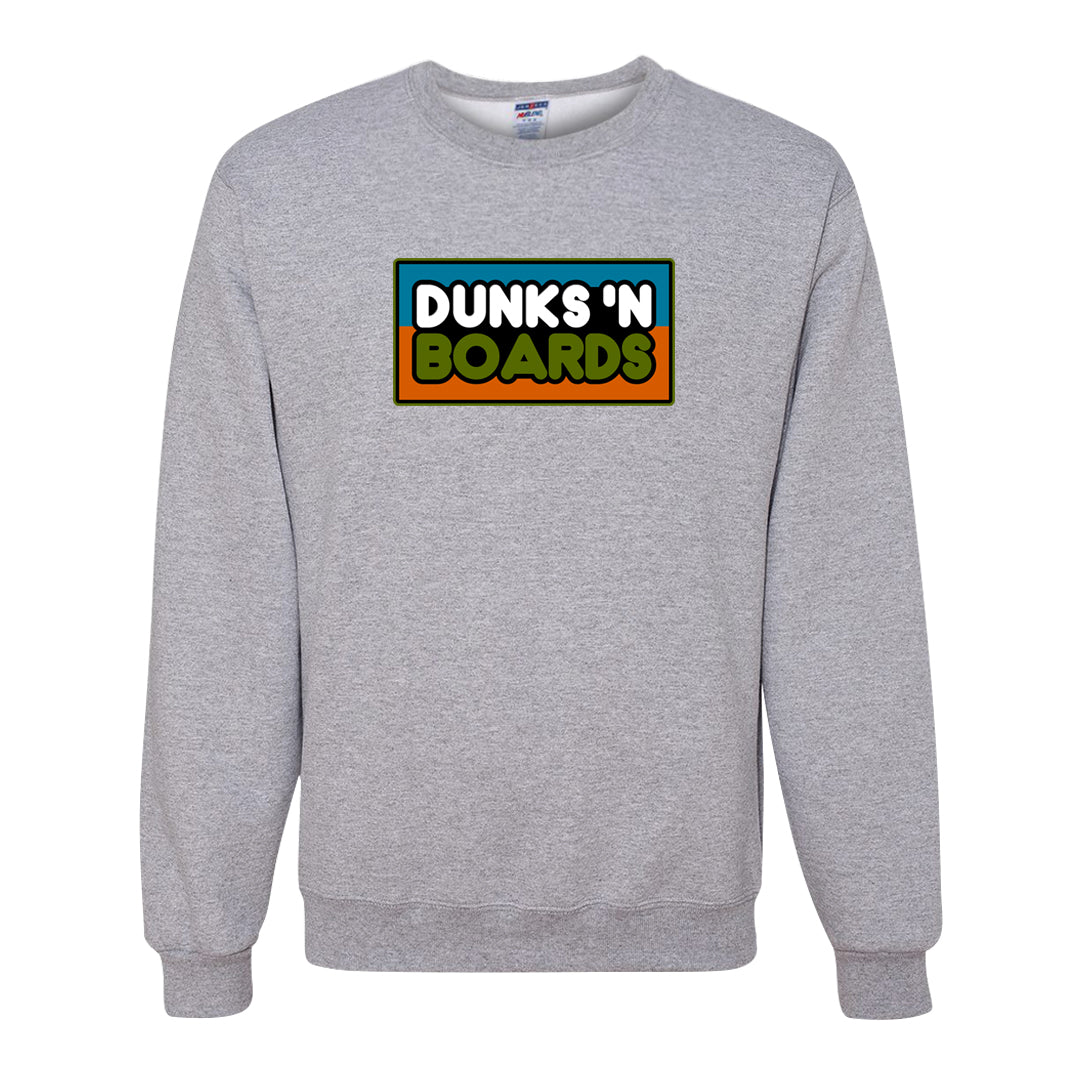 Pale Ivory Dunk Mid Crewneck Sweatshirt | Dunks N Boards, Ash