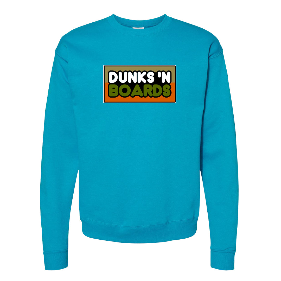 Pale Ivory Dunk Mid Crewneck Sweatshirt | Dunks N Boards, Teal