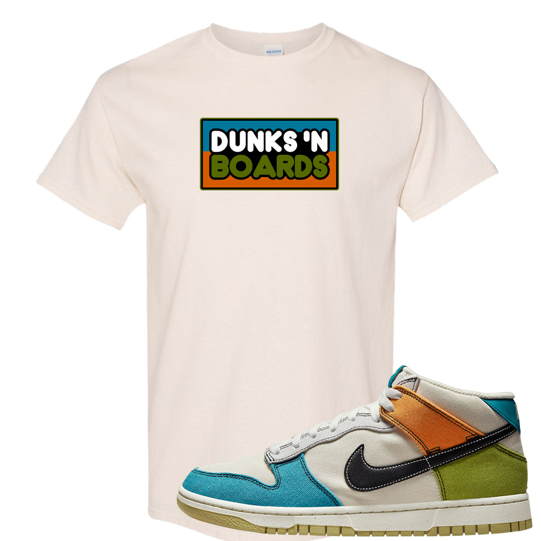 Pale Ivory Dunk Mid T Shirt | Dunks N Boards, Natural