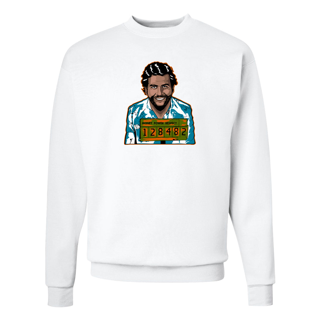 Pale Ivory Dunk Mid Crewneck Sweatshirt | Escobar Illustration, White