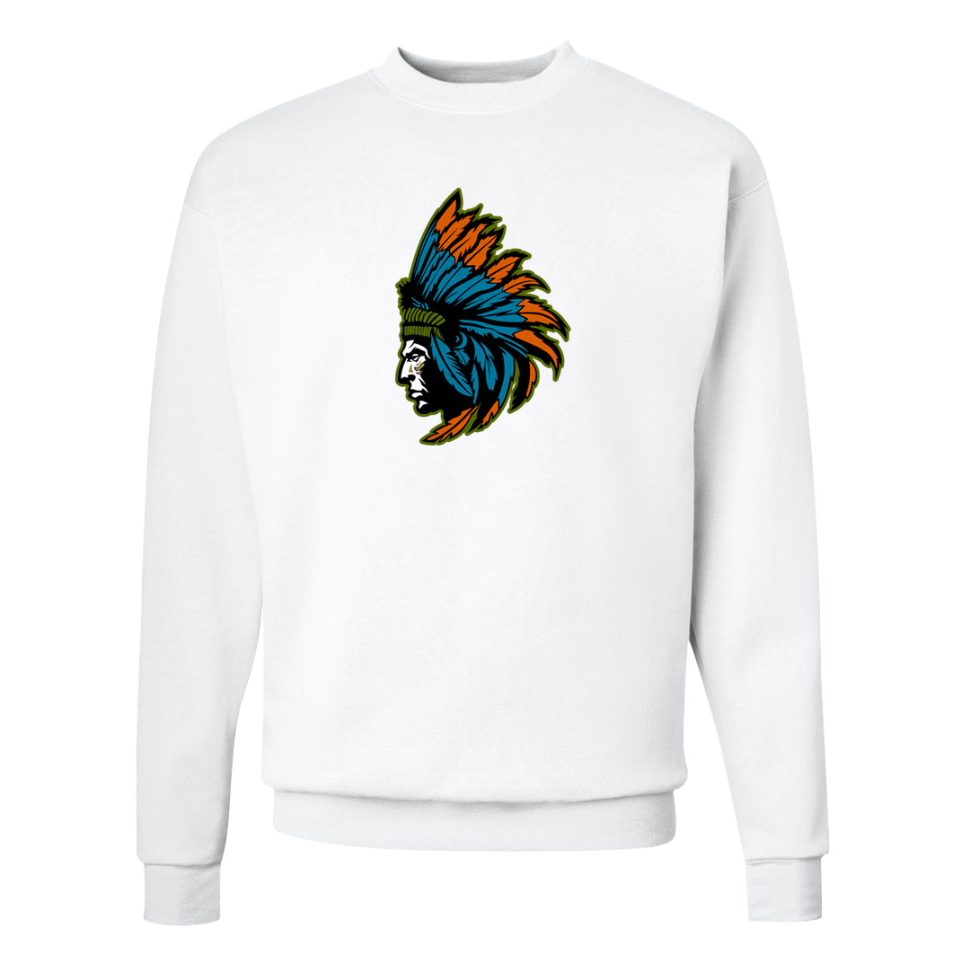 Pale Ivory Dunk Mid Crewneck Sweatshirt | Indian Chief, White