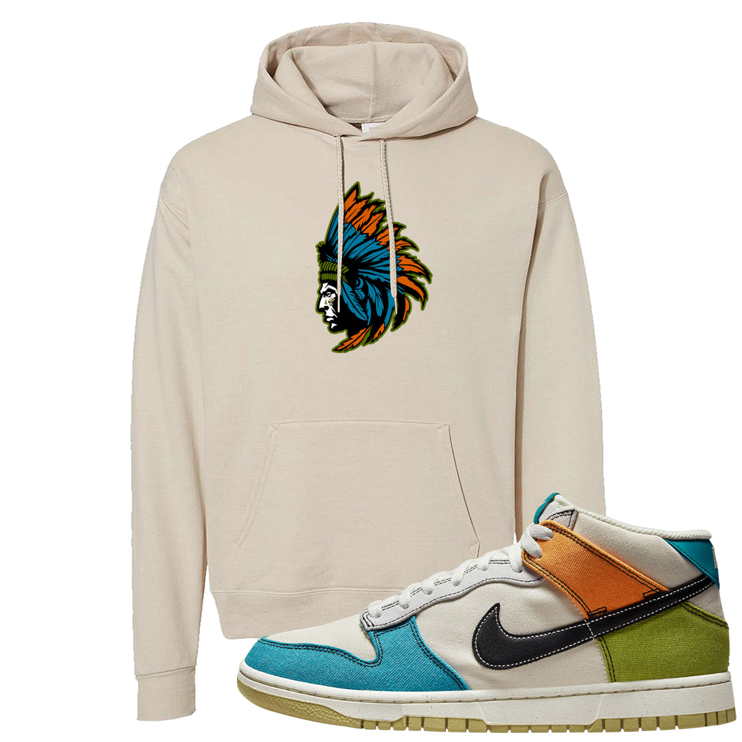 Pale Ivory Dunk Mid Hoodie | Indian Chief, Sand