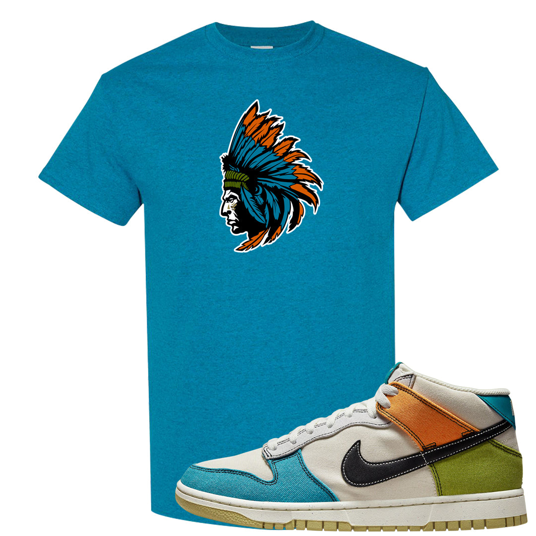 Pale Ivory Dunk Mid T Shirt | Indian Chief, Antique Jade Dome
