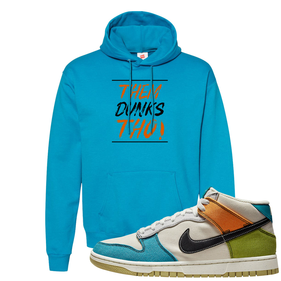 Pale Ivory Dunk Mid Hoodie | Them Dunks Tho, Teal