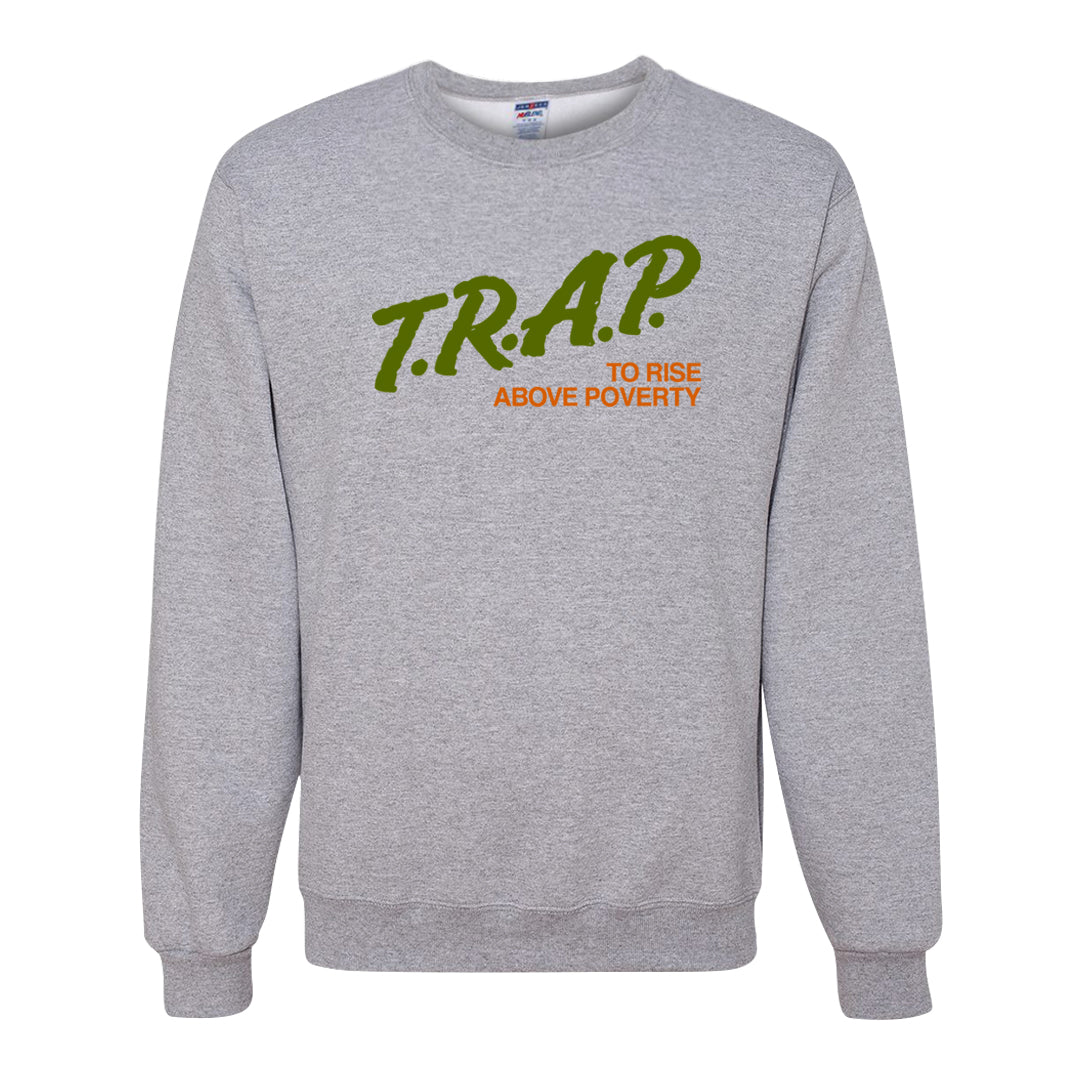 Pale Ivory Dunk Mid Crewneck Sweatshirt | Trap To Rise Above Poverty, Ash