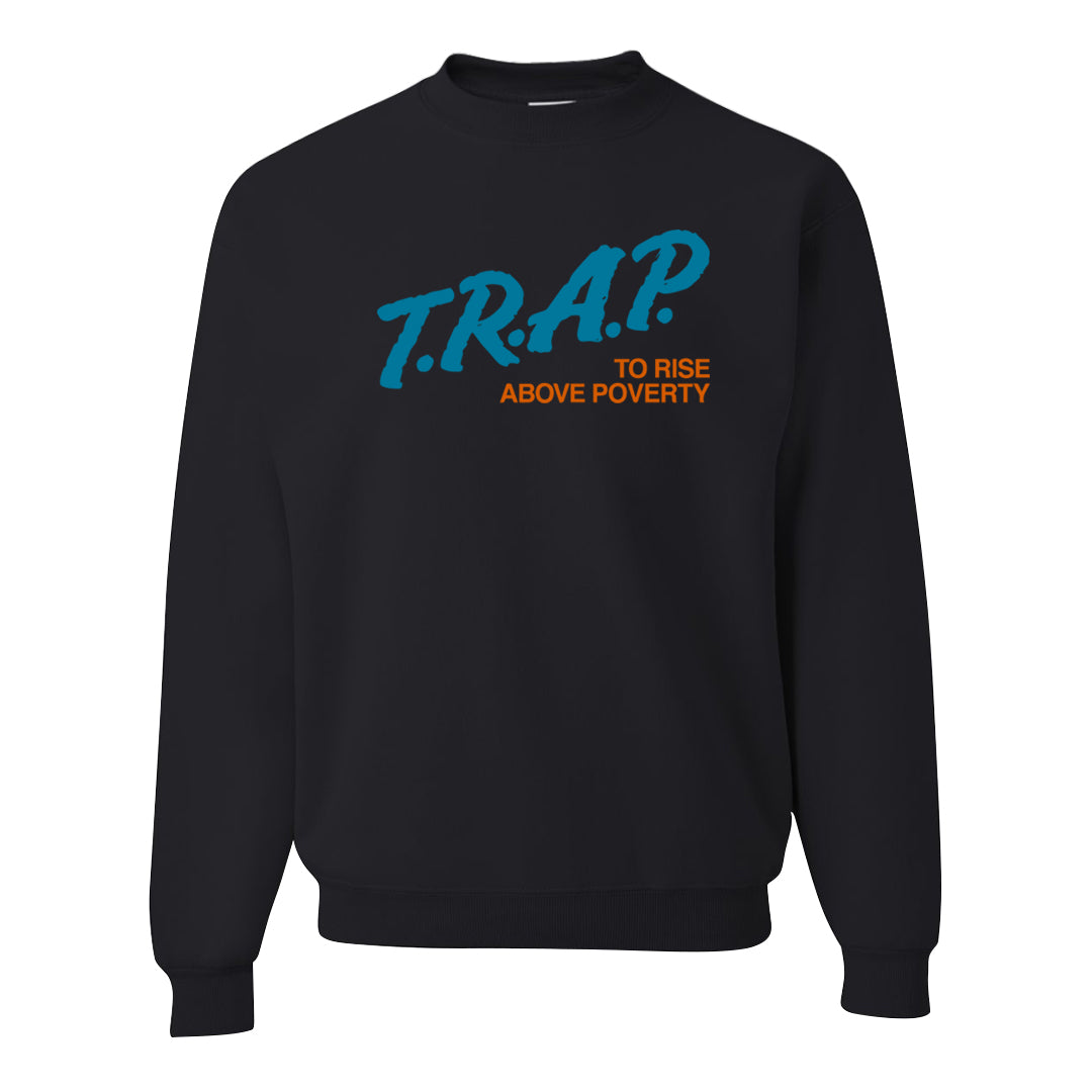 Pale Ivory Dunk Mid Crewneck Sweatshirt | Trap To Rise Above Poverty, Black