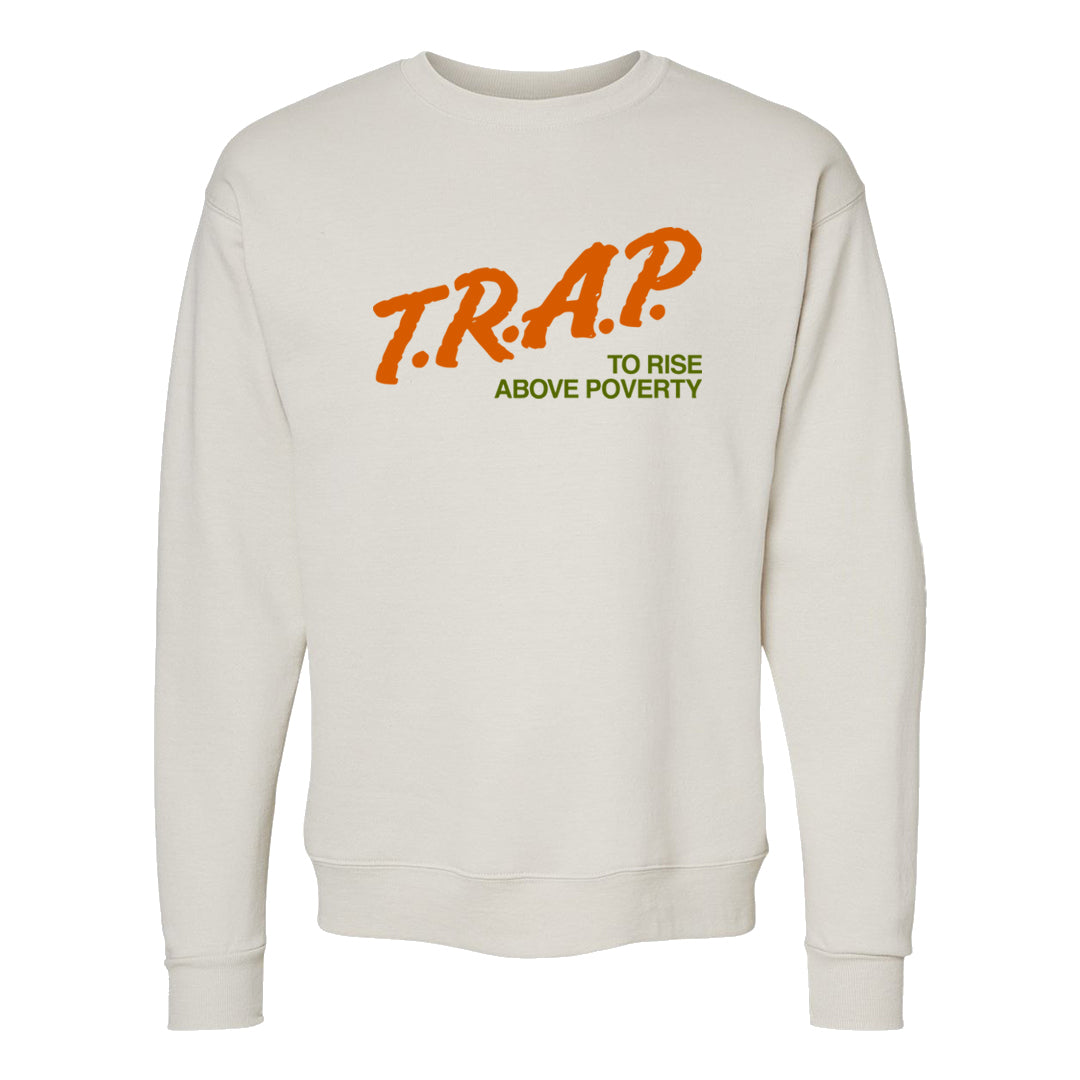 Pale Ivory Dunk Mid Crewneck Sweatshirt | Trap To Rise Above Poverty, Sand
